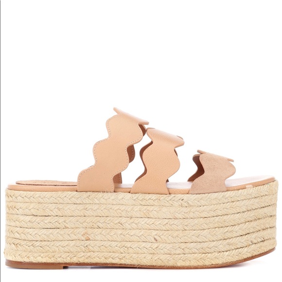 NEW Chloe Lauren Strappy Platform Espadrilles - Picture 2 of 8